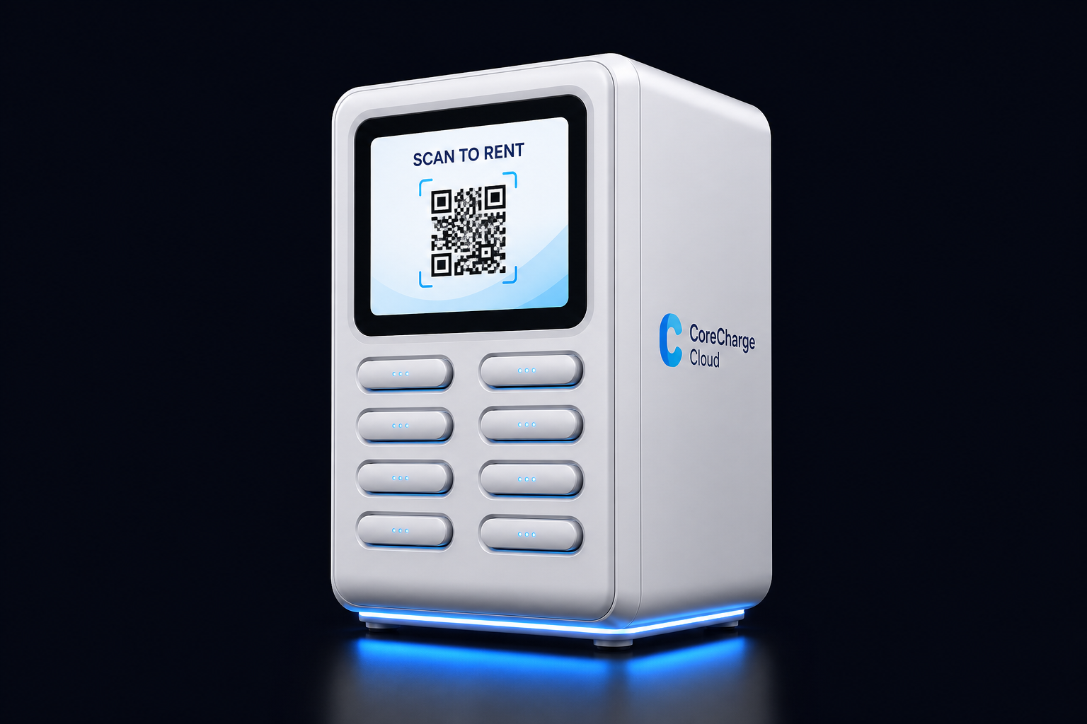 CoreCharge Cloud shared power bank rental station